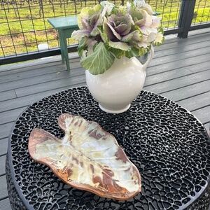 One of a kind- Elephant Ear Pottery Plate / Tray